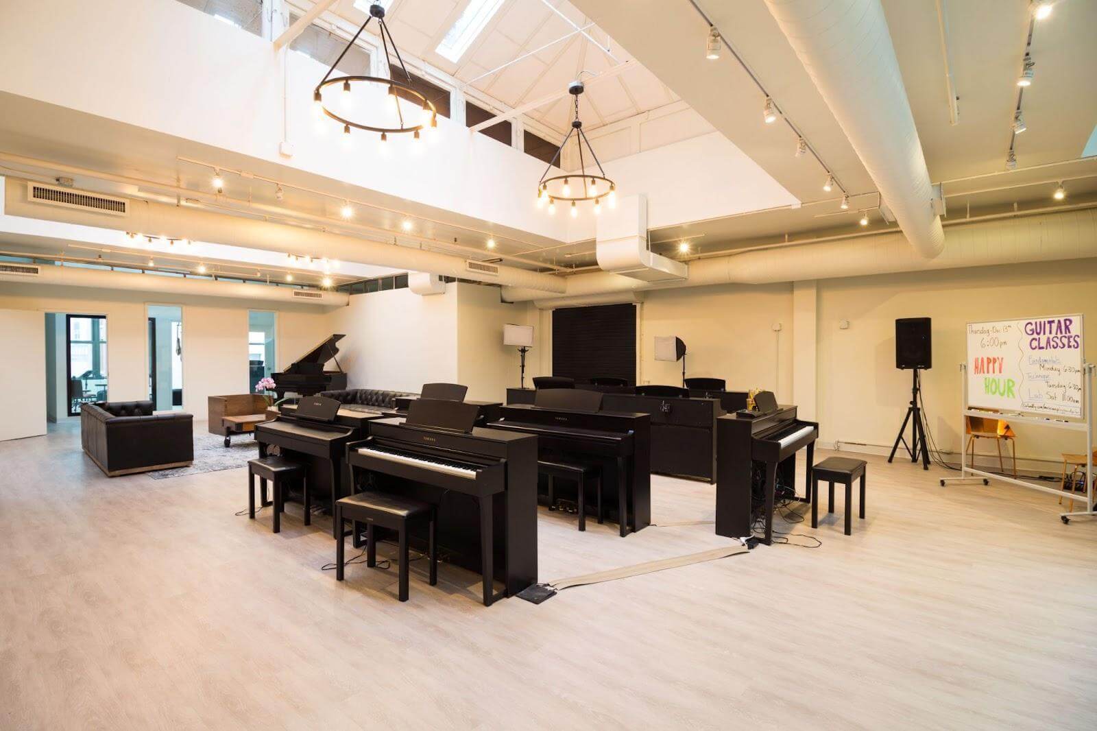 Piano lesson room at music school in Boston MA